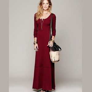 FREE PEOPLE FP Beach maxi dress burgundy S